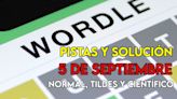 Wordle en español, científico y tildes para el reto de hoy 5 de septiembre: pistas y solución