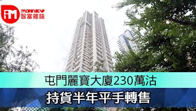 屯門麗寶大廈230萬沽 持貨半年平手轉售