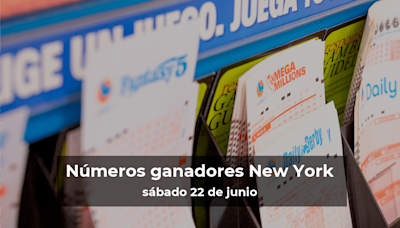 Lotería de Nueva York en vivo: resultados y ganadores del sábado 22 de junio de 2024 - El Diario NY