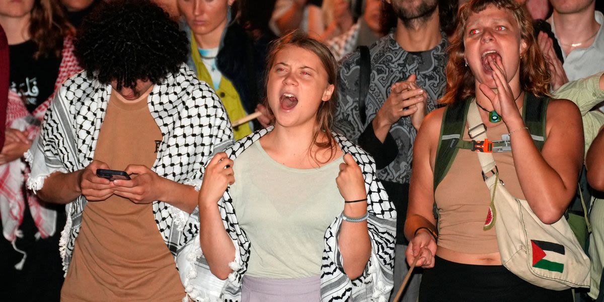 Greta Thunberg Detained In Copenhagen During Protest Against War In Gaza