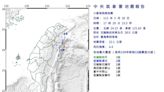 快訊／17:20台灣東部海域規模4.4地震！最大震度3級