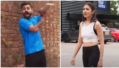 Anushka Sharma challenges Virat Kohli to cricket match, nearly cracks his skull open with a bouncer: ‘Phhodne ke chakkar mein ho kya’. Watch