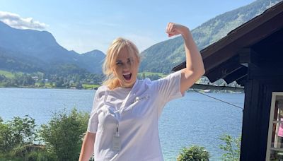 Rebel Wilson visits Austrian health retreat with daughter and partner