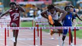 Brown leads the field in the 110 hurdles trials at the 2024 Meet of Champions