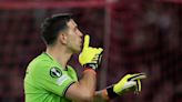 Emiliano Martinez banned for first leg of Villa’s semi-final against Olympiacos