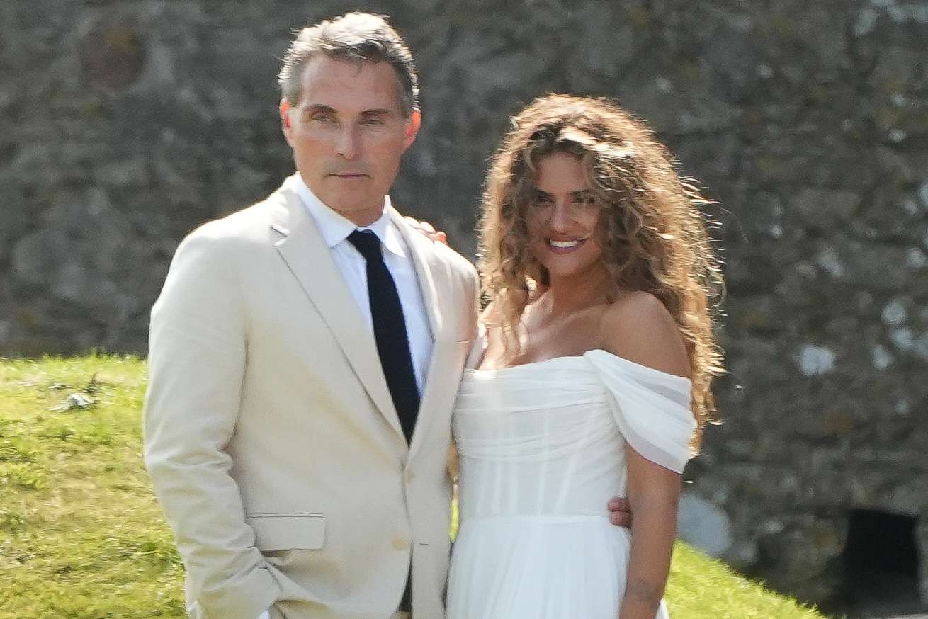 'The Holiday' Star Rufus Sewell Marries Actress Vivian Benitez at Historic 11th Century Castle in Wales — See the Photos!