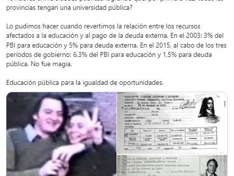 Cristina Kirchner, antes de la marcha universitaria: "Educación pública para la igualdad de oportunidades"