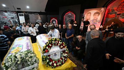 Hundreds mourn children killed in Israeli strike on south Beirut