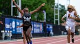 West Feliciana's Tristen Harris keeps her foot on the gas to win two sprint races