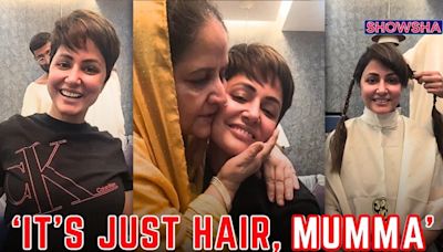 Hina Khan Smiles, Her Mom Weeps As She Cuts Her Long Hair Amid Breast Cancer Treatment | WATCH - News18