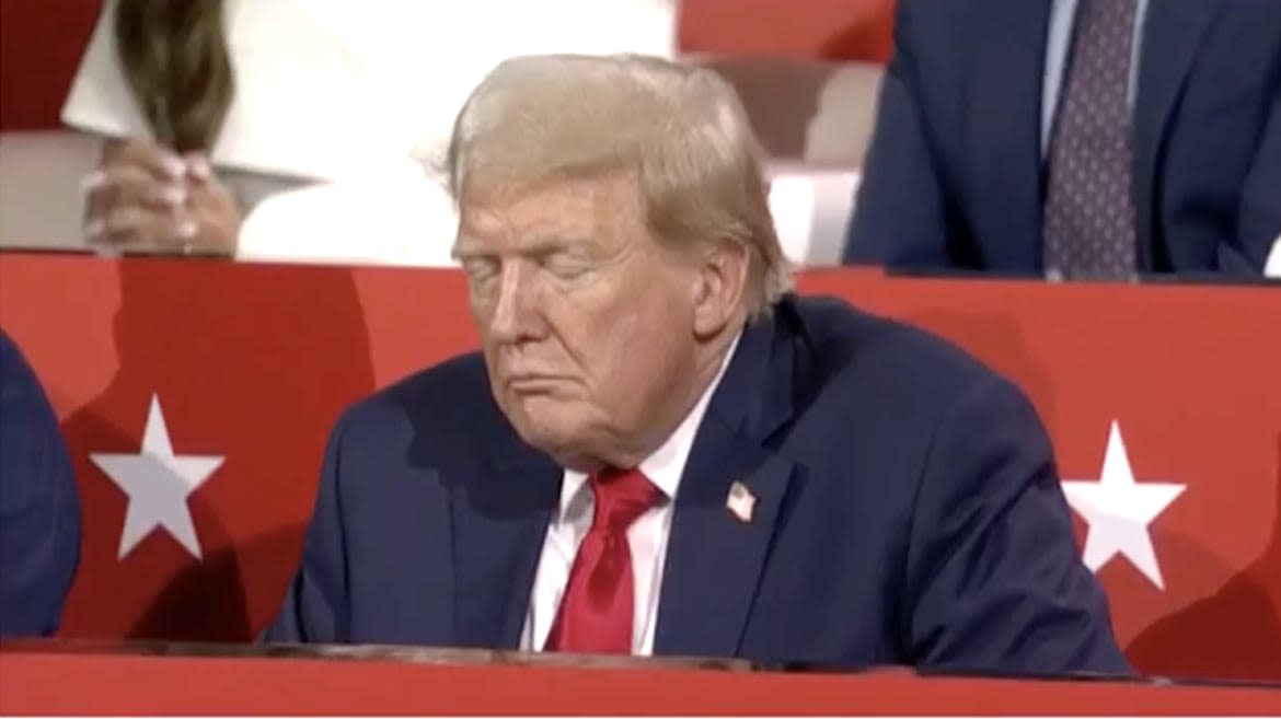 Internet Debates Whether Donald Trump Fell Asleep at the RNC