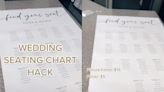 Bride shares 'amazing' $20 wedding seating chart hack: 'Don't spend a crazy amount'