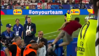 Video: Cristiano Ronaldo Saved By Security Personnel As Notorious Fan Tries To Jump On The Field After Euro 2024 Game