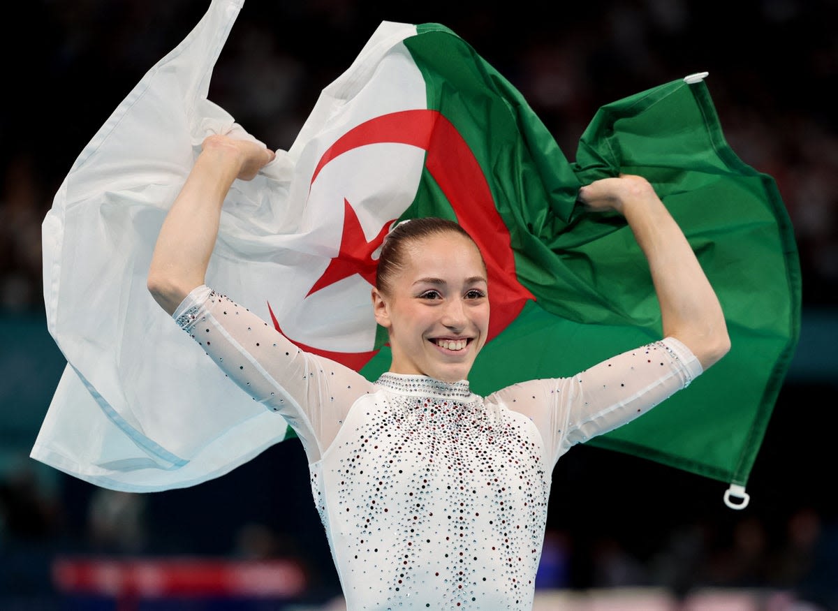 ‘The routine of my life’: France’s lost star Kaylia Nemour wins historic Olympic gold for Algeria