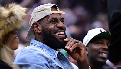 LeBron James attends Game 4 between Celtics and Cavaliers in Cleveland, his old stomping grounds