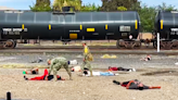 US troops help Mexican army deal with mock train derailment, chemical fire