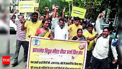 Urgent Protest by Urja Workers in Jharkhand Demands Better Pay and Job Security | Ranchi News - Times of India