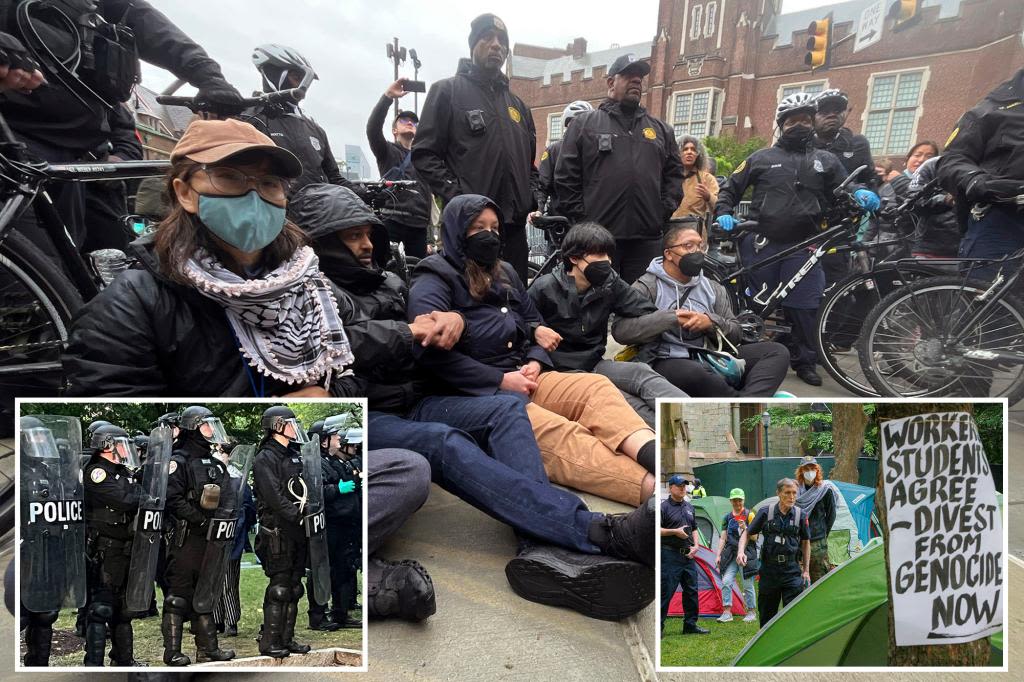 Cops in riot gear storm anti-Israel ‘tent city’ on UPenn campus