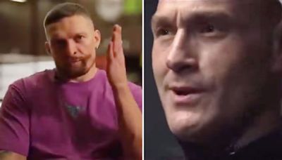 Confused Tyson Fury asks ‘what does that even mean?’ after Oleksandr Usyk sends him 12-word message before fight