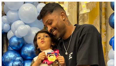 Hardik Celebrates T20 World Cup Victory With Son Agastya, Wife Natasha Unseen In Pictures