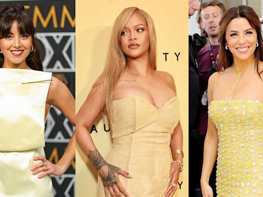 Rihanna, Eva Longoria and More Stars Bringing ‘Butter’ Yellow Fashion to the Red Carpet in 2024