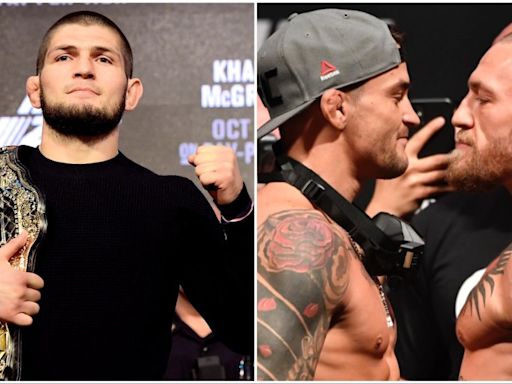 Khabib Nurmagomedov gives prediction for Dustin Poirier vs Conor McGregor without the leg break