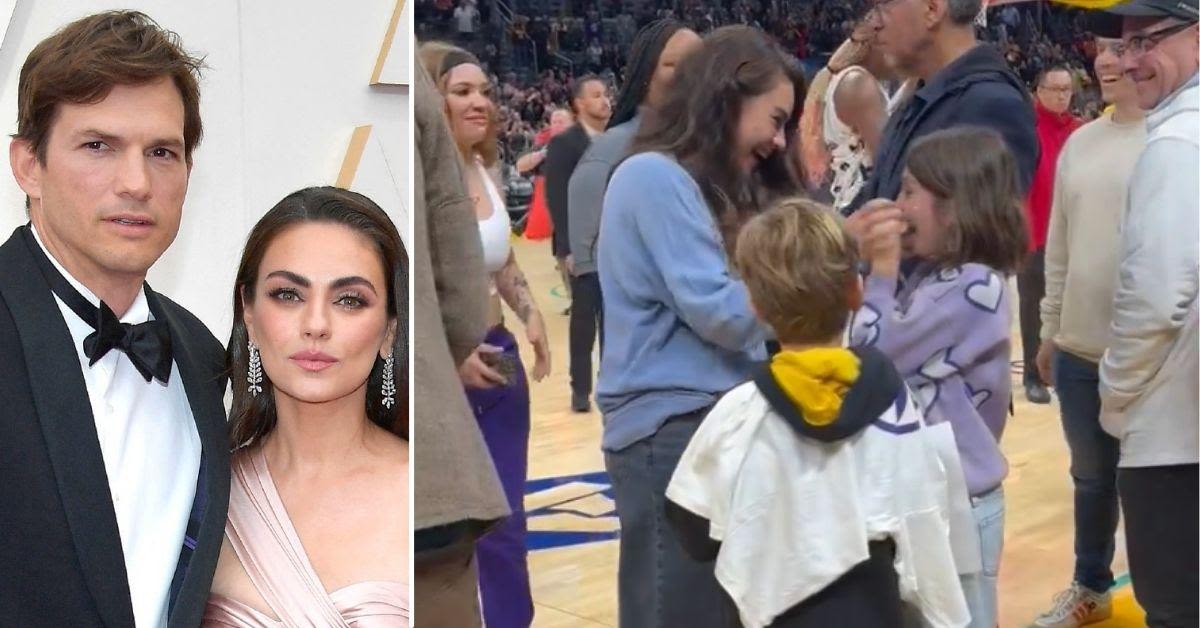Ashton Kutcher and Mila Kunis' Daughter Wyatt Cries After Meeting Idol Caitlin Clark During Family Outing to WNBA Game: Watch