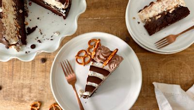 Chocolate-Covered Pretzel Ice Cream Cake Recipe