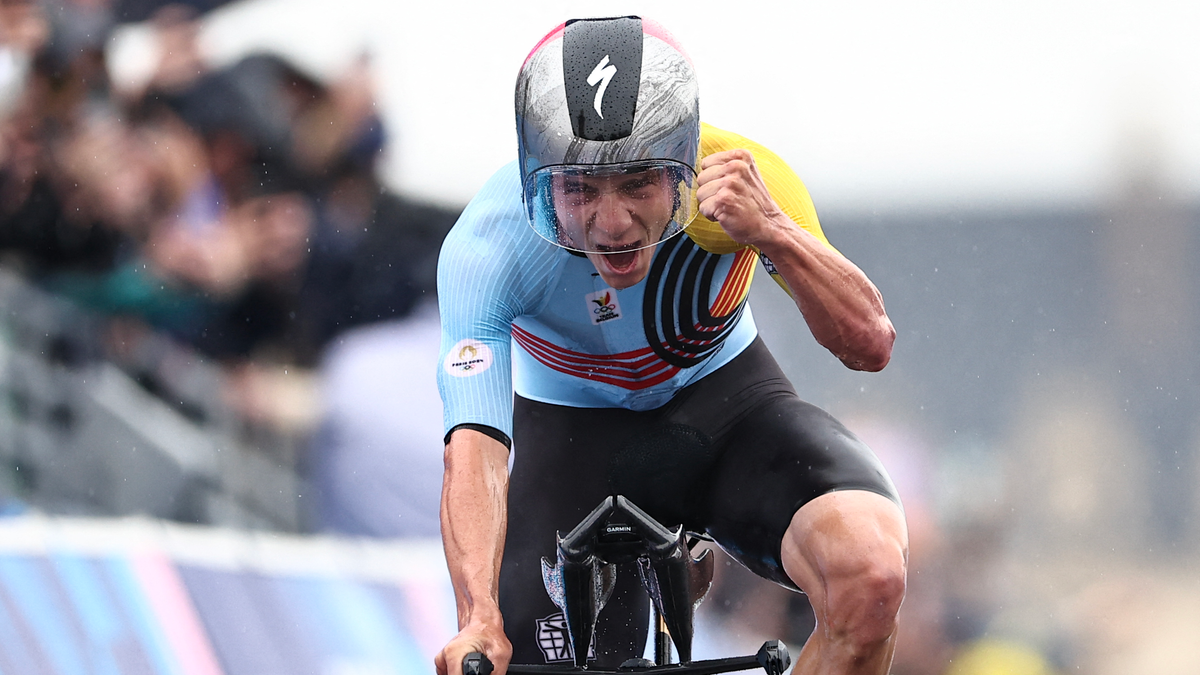 Paris Olympics: Remco Evenepoel roars to gold medal for Belgium in men's time trial ahead of Ganna