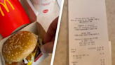 Customer slams McDonald's as 'no longer affordable' after sharing bill for his regular order