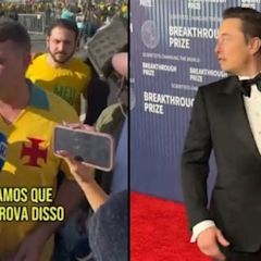 VÍDEO: Flávio Bolsonaro pede provas a Elon Musk, que desconversa sobre bajulação em ato no Rio