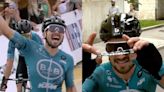 French cyclist celebrates winning race only for a photo finish to show he actually lost by 0.4 milliseconds