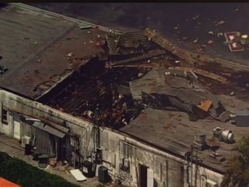 Shocking video shows the aftermath of a laundromat explosion that injured four people