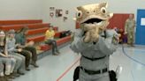 Horned lizard man deployed as Tinker Air Force Base mascot