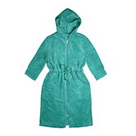 A robe with a hood attached. Provides warmth for the head and neck area. Perfect for lounging at home or as a cover-up after a swim.