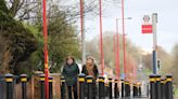 Residents baffled after council erects 60 bollards outside school