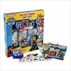 PAW Patrol Deluxe Book Gift Set ~ 11 PACK includes 3 Storybooks, 1 Movie Projector, 6 Picture Disks with 24 Images, Stickers (37 stickers)