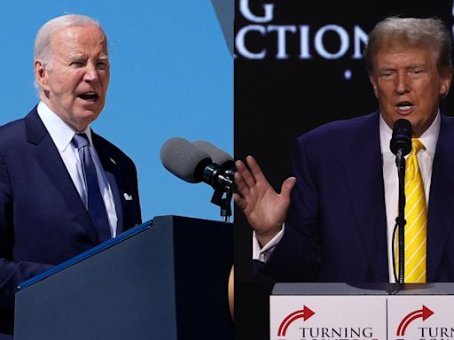 ‘Couldn’t have drawn a contrast more clearly’: Biden and Trump’s differences on D-Day anniversary