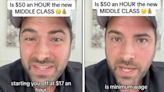 'Is $50 an hour the new middle class?': This Florida man on TikTok says Americans can no longer survive on $2,300/month — thinks wages for college grads are 'out of whack.' Is he right?