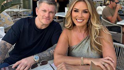 Claire Sweeney and Ricky Hatton look closer than ever as they jet off on holiday