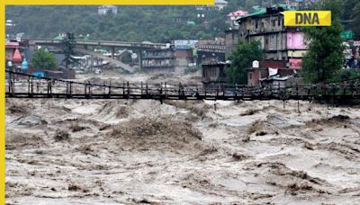 Himachal Pradesh: Footbridge, sheds washed away in flash flood due to cloudburst in Kullu, watch video