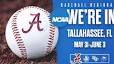 Alabama Baseball Earns No. 2 Seed at NCAA Tallahassee Regional