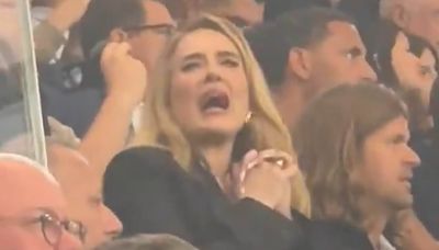 Adele yells 'SHUT UP!' to the rowdy England crowd just before penalty