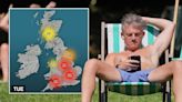 Map shows where temperatures will hit 32°C this week