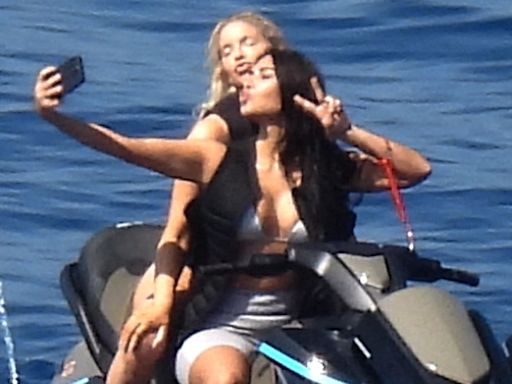 Kim Kardashian Spotted Jet Skiing in a Bikini During Yacht Vacation in Greece: Photo