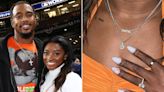 Simone Biles Makes Sweet Nod to Fiancé Jonathan Owens with Her Blingy Necklace and Nails