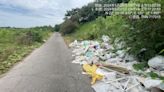 太囂張！台86快速道路沿線數百公尺 被偷倒大量廢棄物