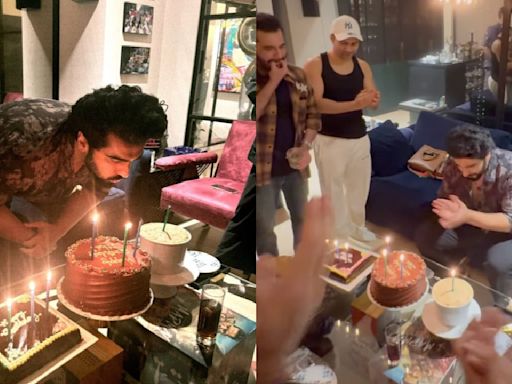 INSIDE Arjun Kapoor’s midnight birthday celebration: Varun Dhawan, Janhvi Kapoor, and more cheer for actor; Watch