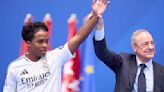 Endrick cries as he’s presented as a Real Madrid player at the Bernabéu