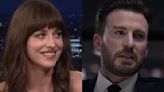 Dakota Johnson's Moonily Gazing Into Chris Evans' Eyes In Set Photos For Their Rom-Com, But I'm More Obsessed With...